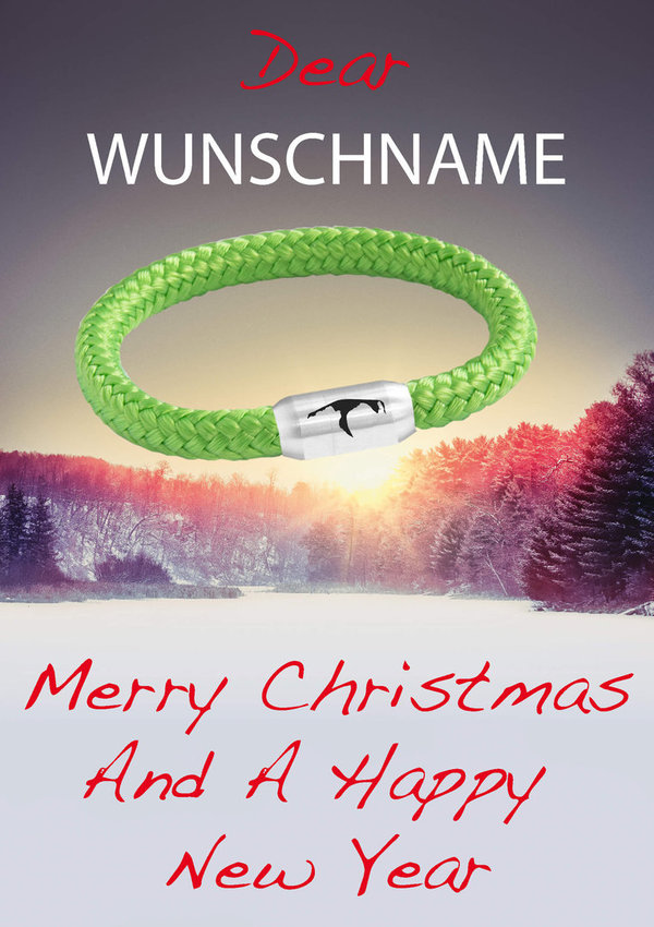 Weihnachtsgeschenk Segeltau Armband Sylt Gravur Magnet Verschluss Wunschname