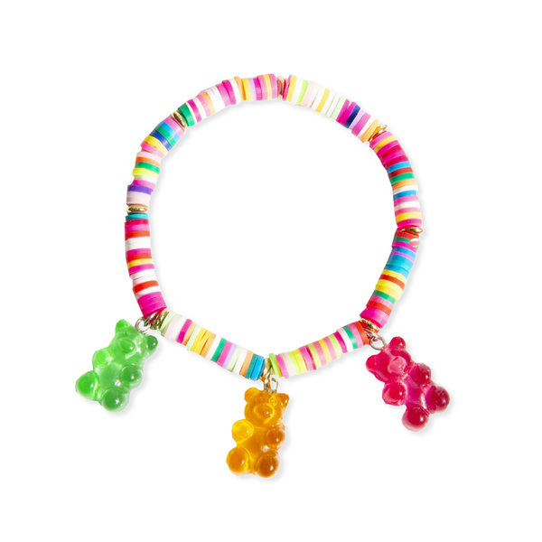 Süßes Gummibärchen Regenbogen Perlen Kinder-Armband, Mädchen, Anhänger