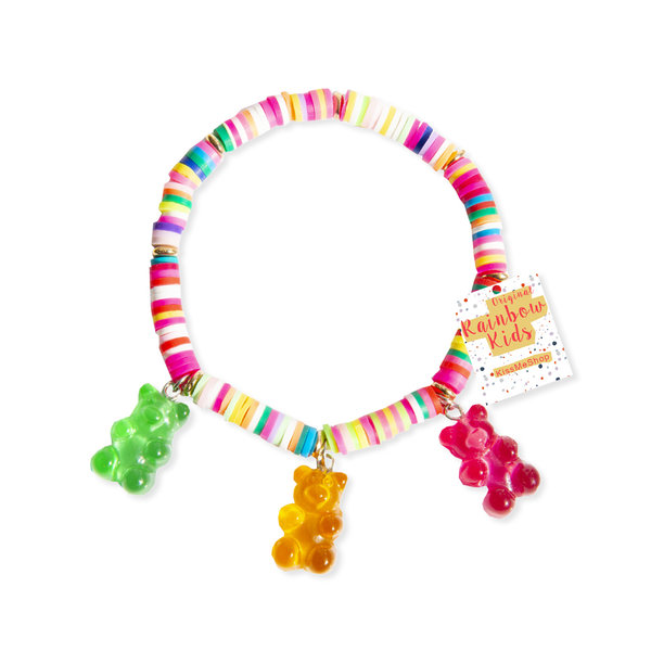 Süßes Gummibärchen Regenbogen Perlen Kinder-Armband, Mädchen, Anhänger